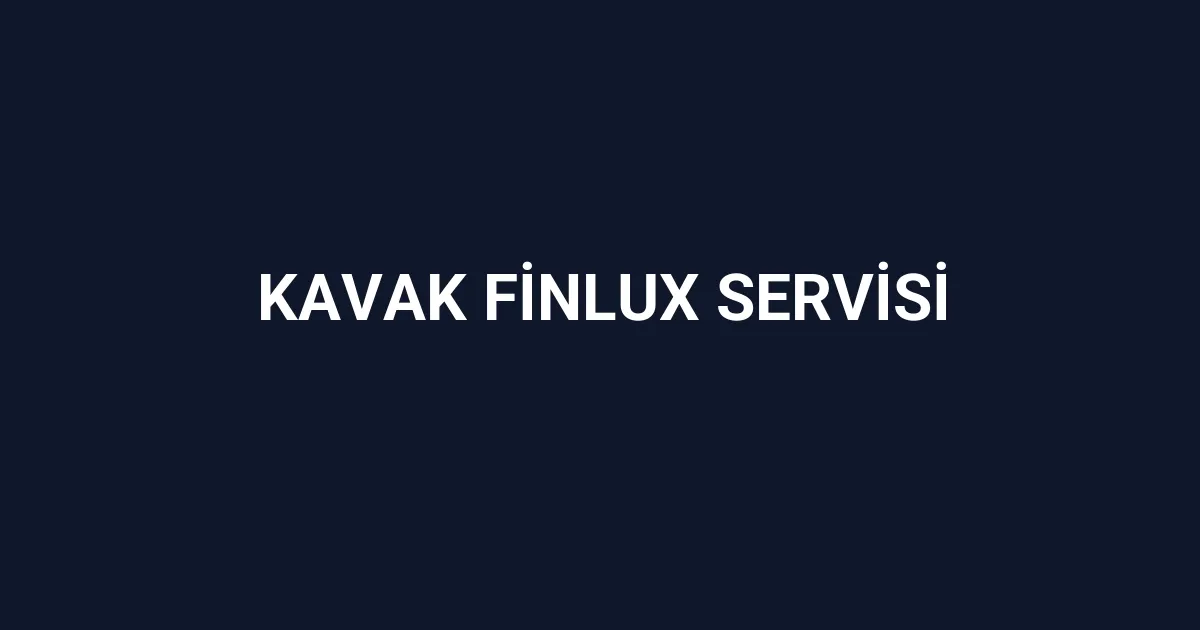 Kavak Finlux Servisi
